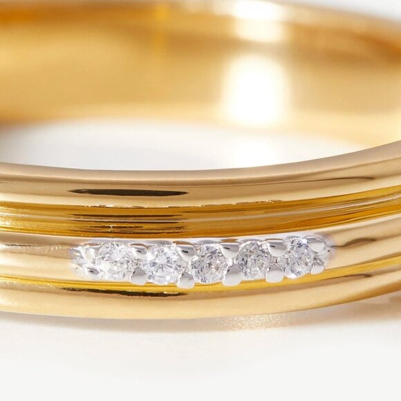 Missoma Lucy Williams Pave Ridge Ring - Picture 3 of 4